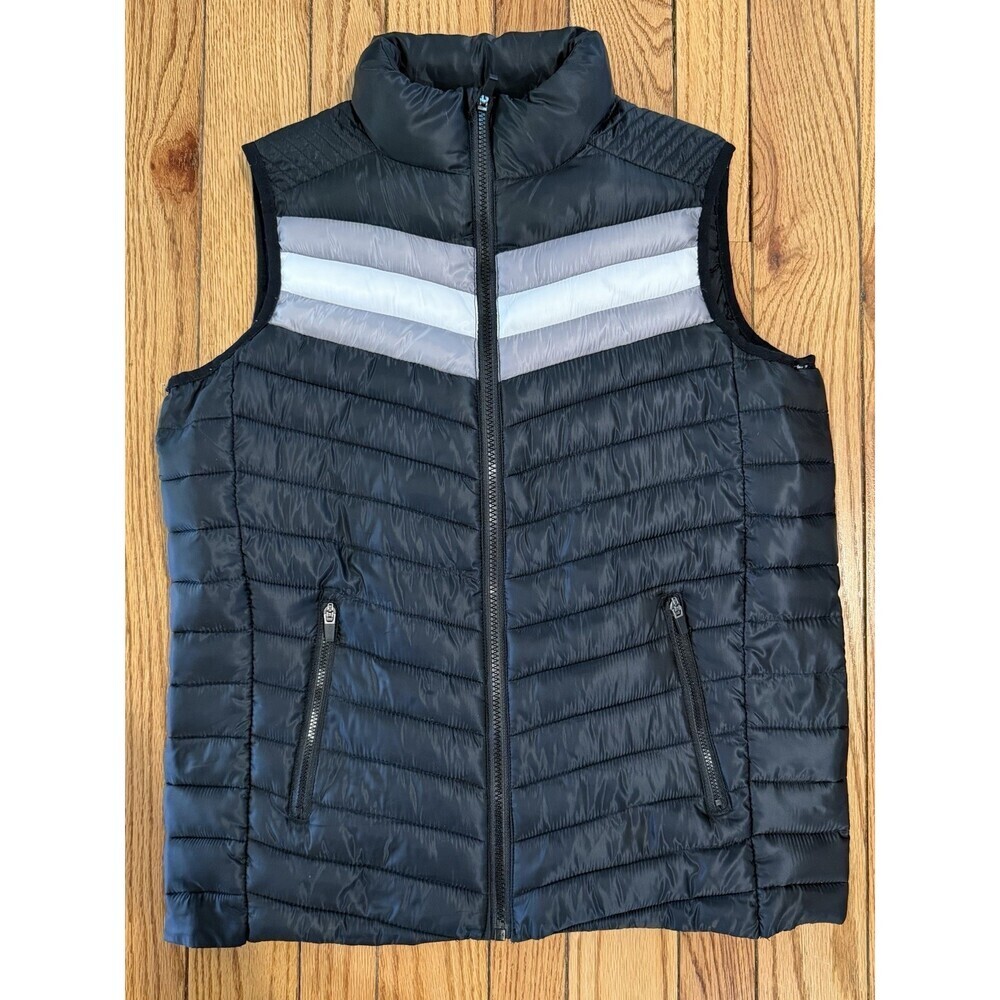 Fabletics Women’s Puffer Vest Medium Black Zip Lightweight Athletic